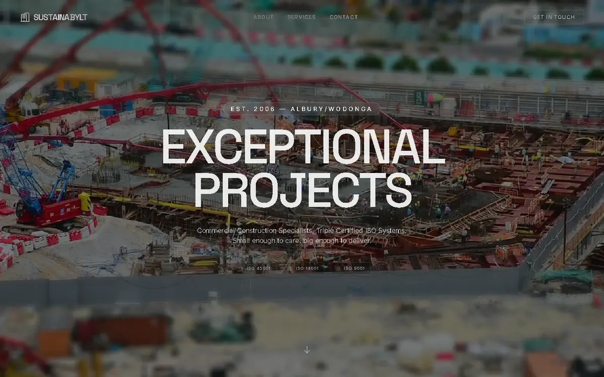 A website built for construction firms — Sustainabylt